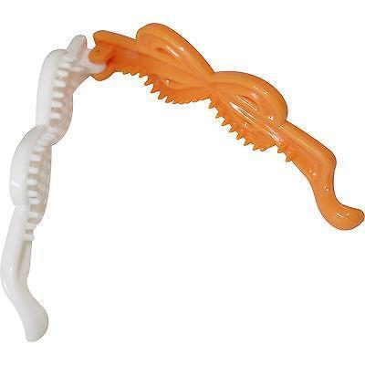 Orange White Hair Bow Clip Grip Clamp Clasp Barrette Claw Girls Kids Childrens