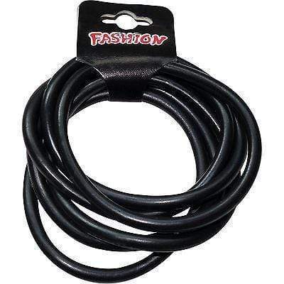 Pack of 6 Chunky Thick Black Silicone Rubber Gummy Bracelets Wristbands Jewelry Pack of 6 Chunky Thick Black Silicone Rubber Gummy Bracelets Wristbands Jewelry