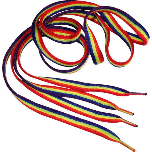 Pair of Gay Pride Rainbow Flag Shoe Laces for Womens Mens Trainers Shoes Boots