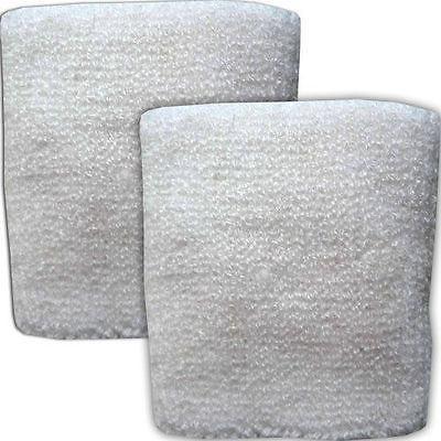 Pair of White Wrist Exercise Sweatbands Table Tennis Badminton Squash Wristbands