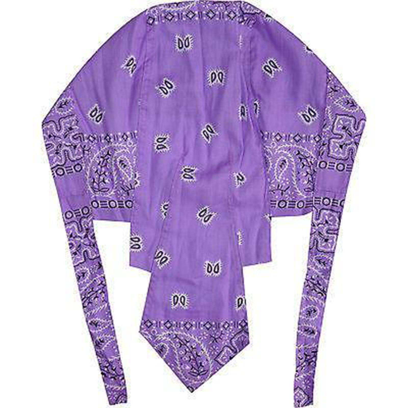 Paisley Leaf Lavender Bandana Biker Walking Chef Kitchen Gym Zandana Sun Hat Cap