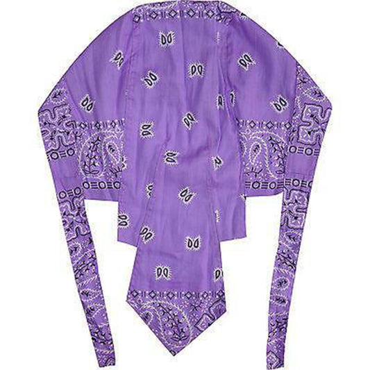 Paisley Leaf Lavender Bandana Biker Walking Chef Kitchen Gym Zandana Sun Hat Cap