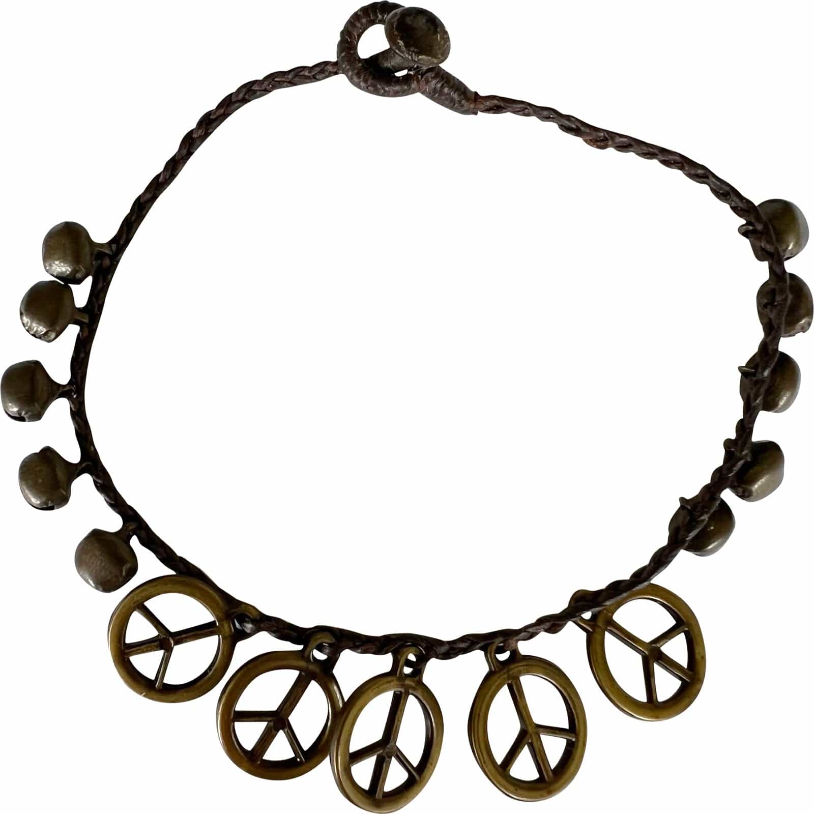 Peace Sign Symbol Anklet Foot Chain Ankle Bracelet Mens Womens Girls Jewellery