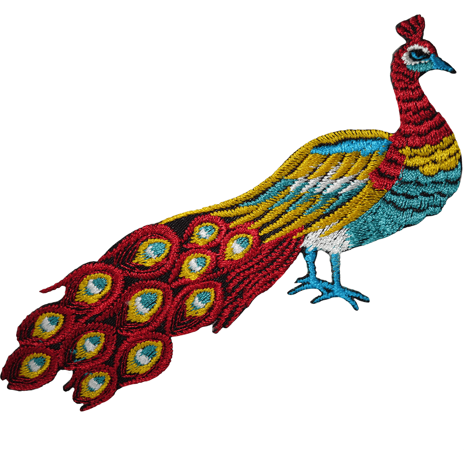 Peacock Iron On Patch Sew On Dress Jacket Skirt Bird Animal Embroidered Badge