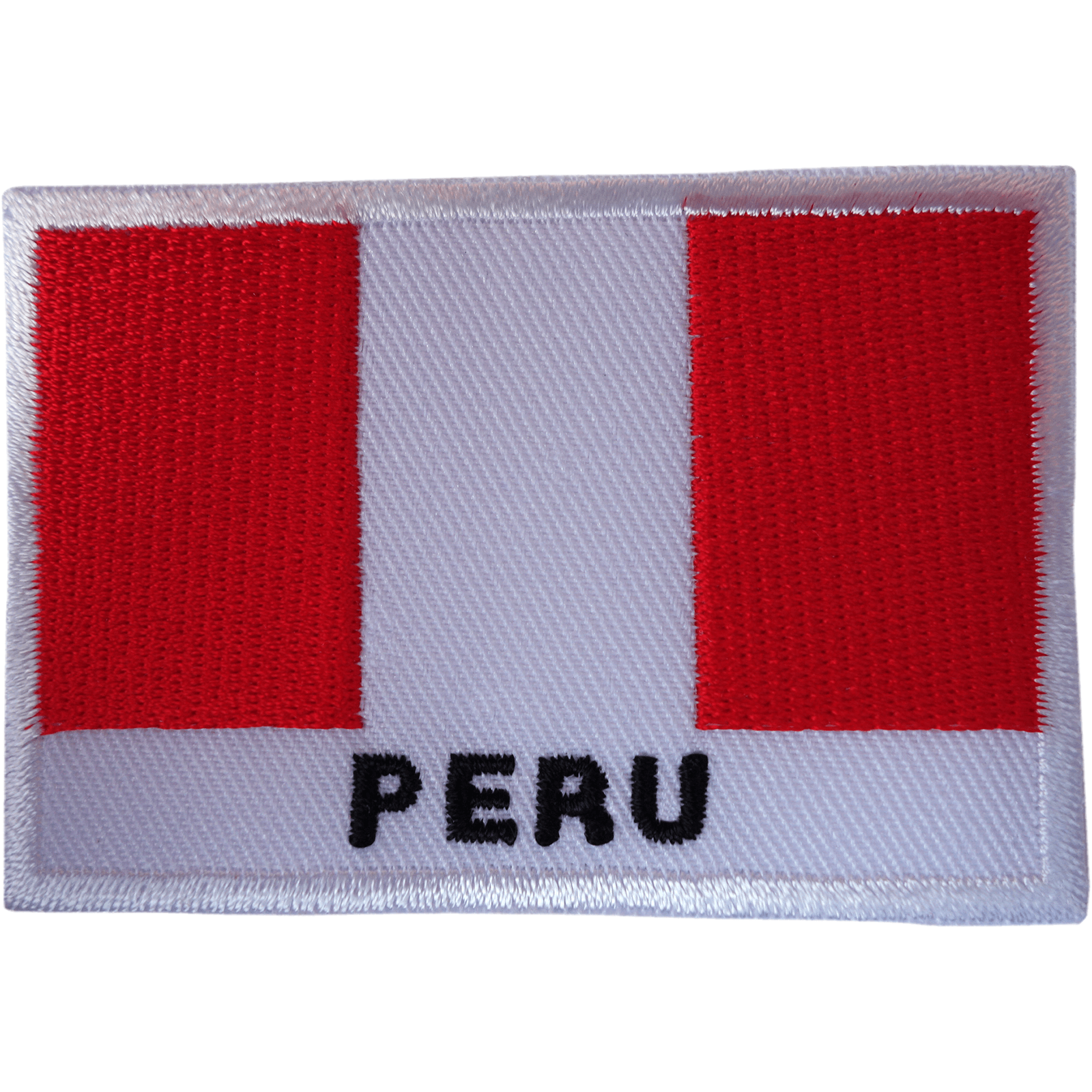 Peru Flag Patch Iron Sew On Peruvian South America Embroidered Embroid