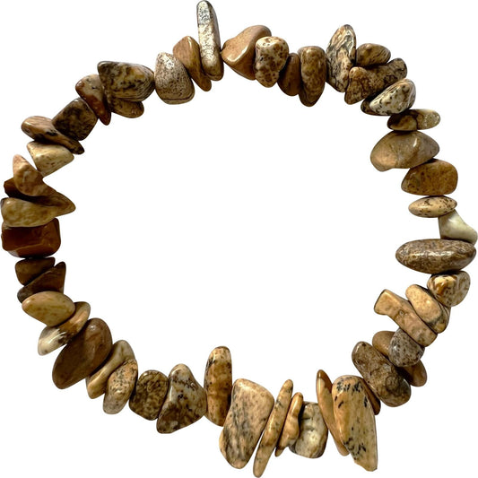 Picture Jasper Stone Crystal Bracelet Wristband Mens Womens Gemstone Jewellery