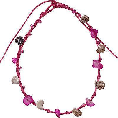 Pink Ankle Bracelet Beach Shells Foot Anklet Chain Womens Girls Feet Jewellery
