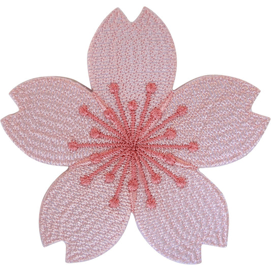 Pink Flower Patch Iron Sew On Dress Skirt T Shirt Bag Floral Embroidered Badge