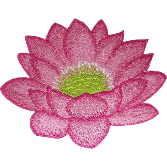 Pink Flower Patch Iron Sew On Dress Skirt T Shirt Hat Floral Embroidered Badge