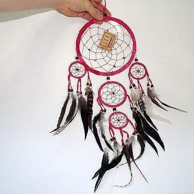 Pink Handmade Bad Dream Catcher Medium Childrens Kids Boy Girl Bedroom Decor Toy Pink Handmade Bad Dream Catcher Medium Childrens Kids Boy Girl Bedroom Decor Toy