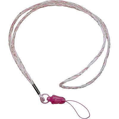 Pink Mobile Cell Phone Neck Strap Lanyard ID Card Key USB Stick Holder Keychain