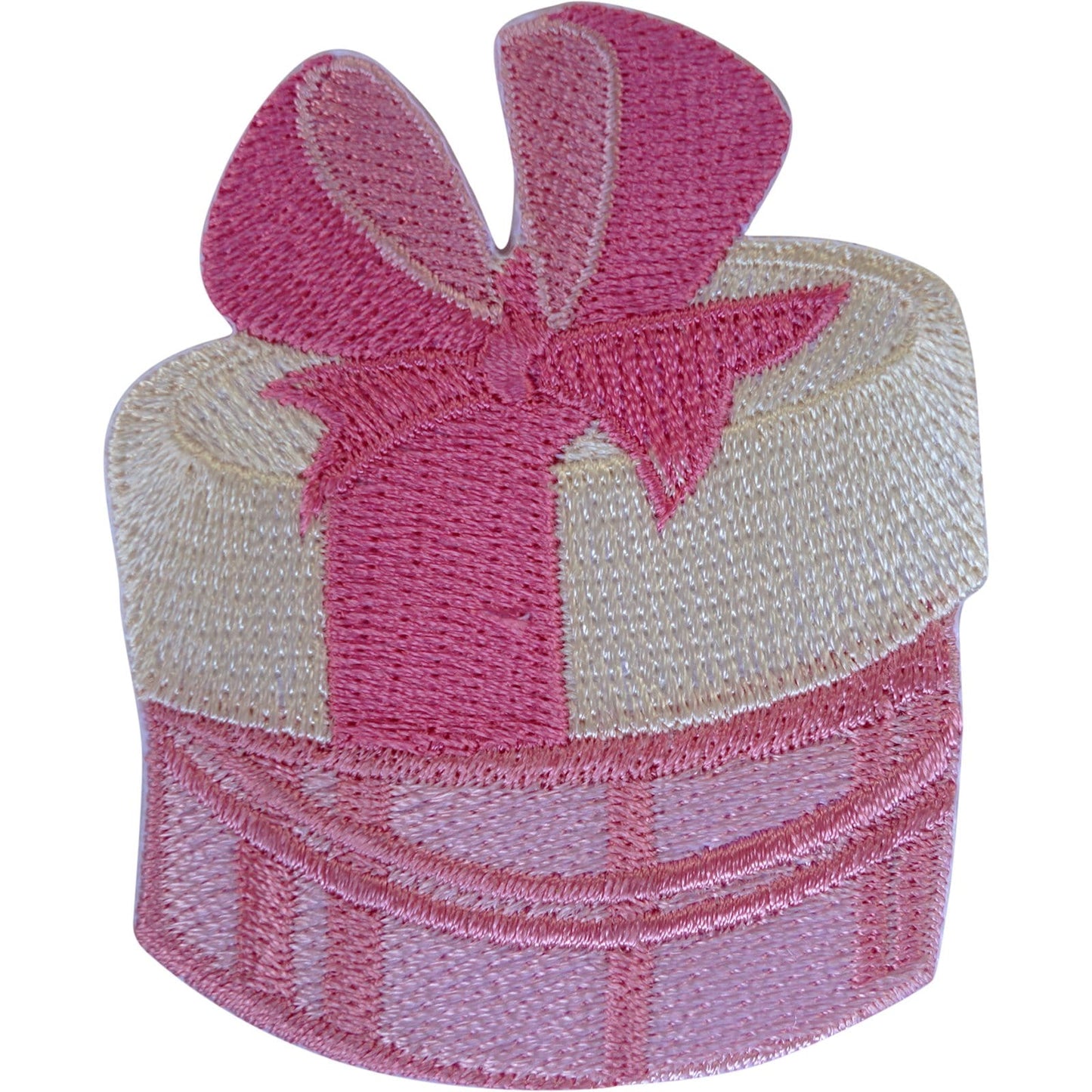 Pink Present Gift Box Iron On Sew On Patch Embroidered Badge Embroidery Applique