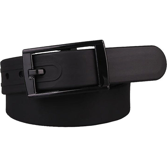 Plain Black Silicone Rubber Belt Mens Womens Ladies Metal Detector Free Travel