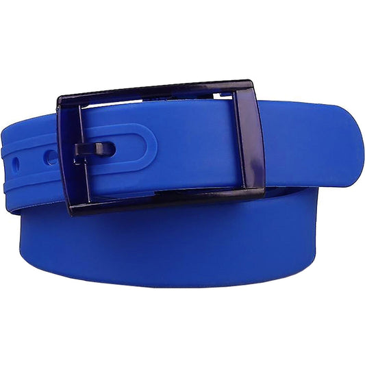 Plain Blue Silicone Rubber Belt Mens Womens Ladies Metal Detector Free Travel