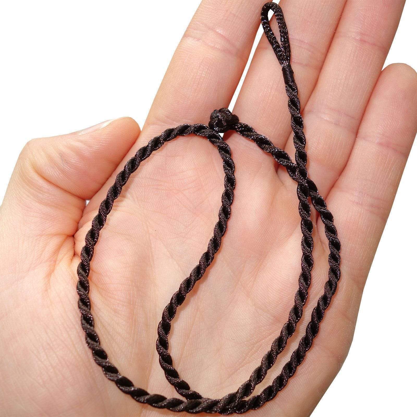 Plain Brown Twisted Rope Silk Cord Necklace Chain Choker Mens Ladies Boys Girls