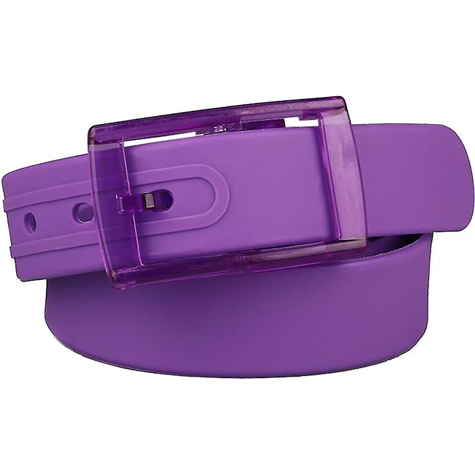 Plain Purple Silicone Rubber Belt Mens Womens Ladies Metal Detector Free Travel