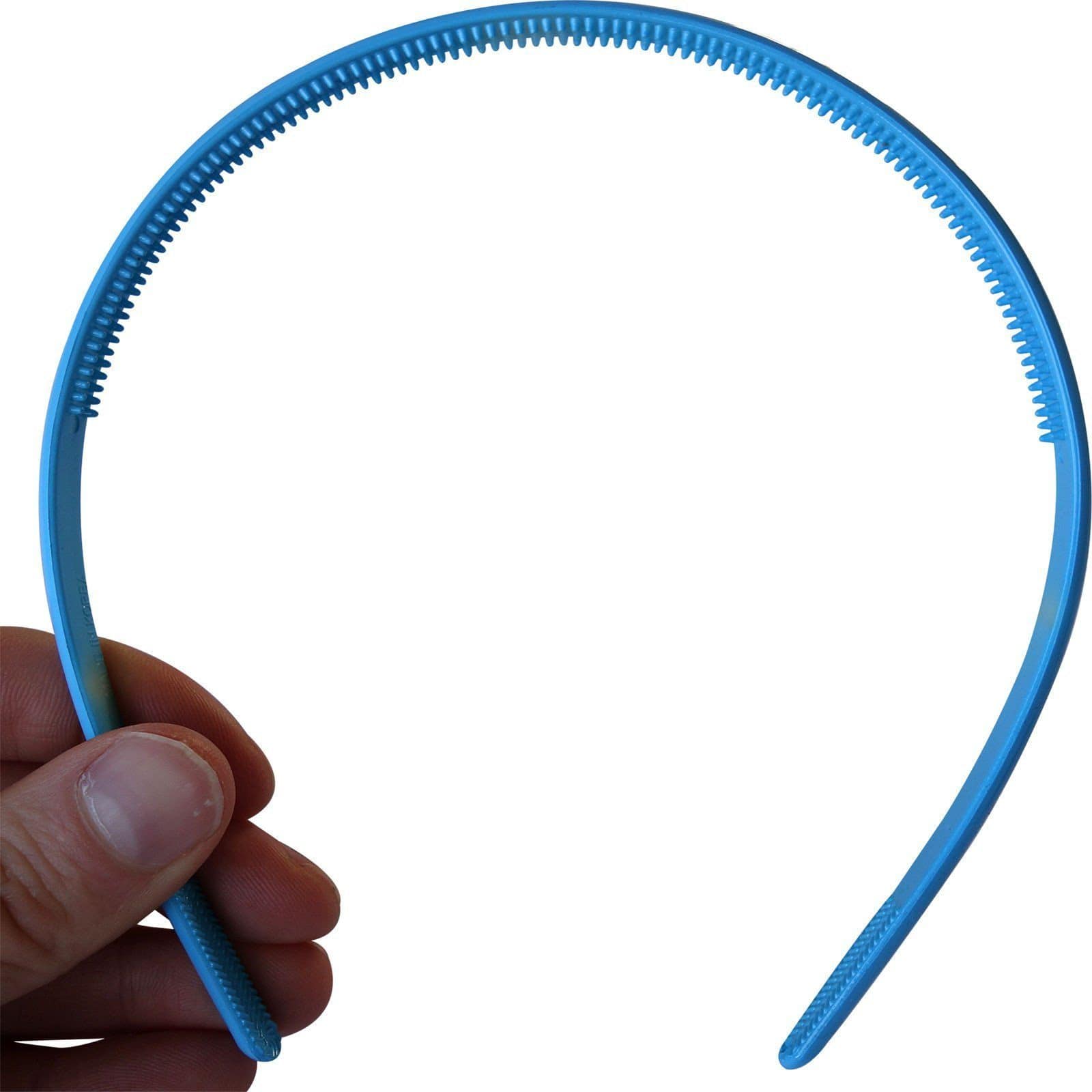 Plain Thin Blue Headband Slim Lightweight Sports Gym Running Hairband Alice Band
