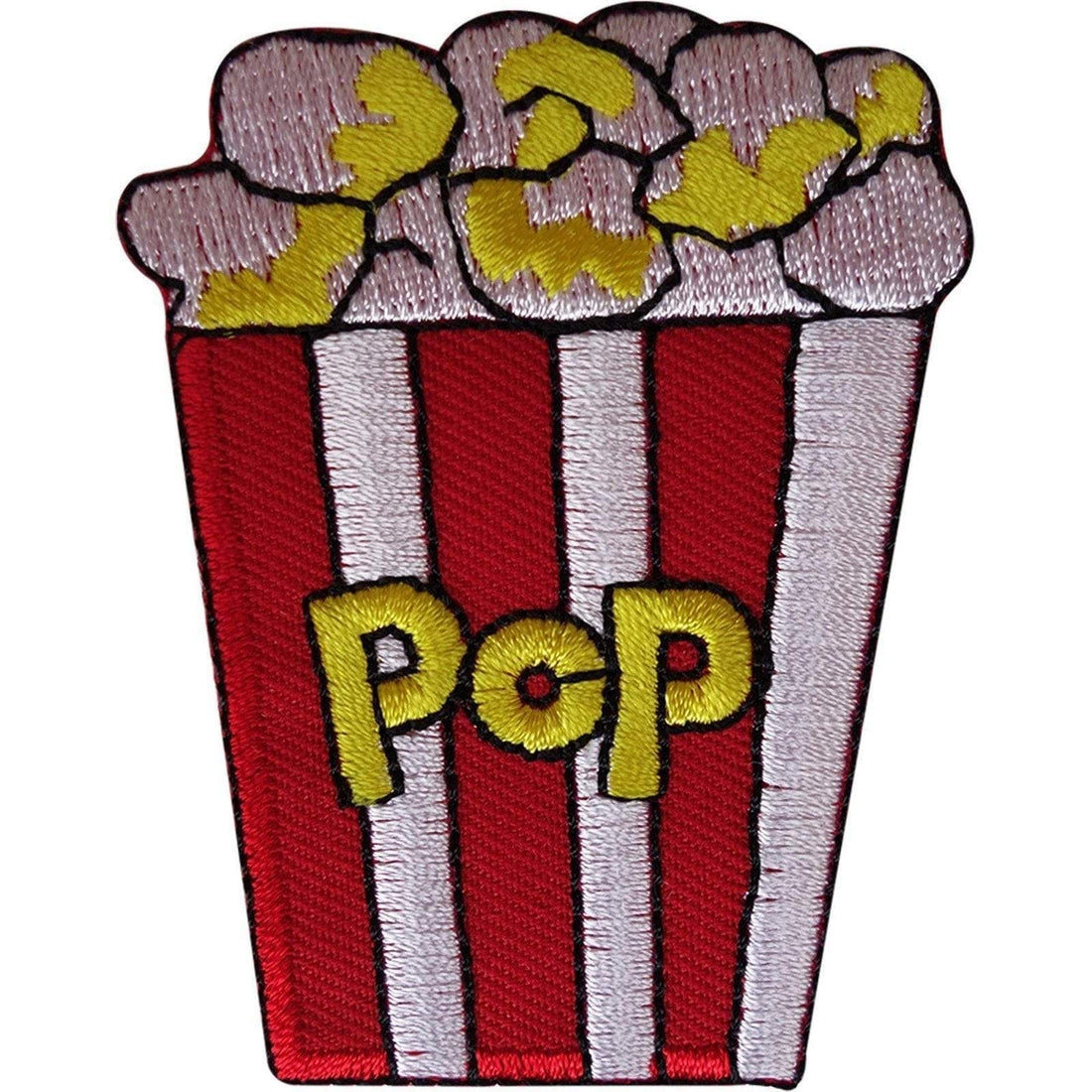 Popcorn Patch Embroidered Badge Iron Sew On Movie Film Food Embroidery