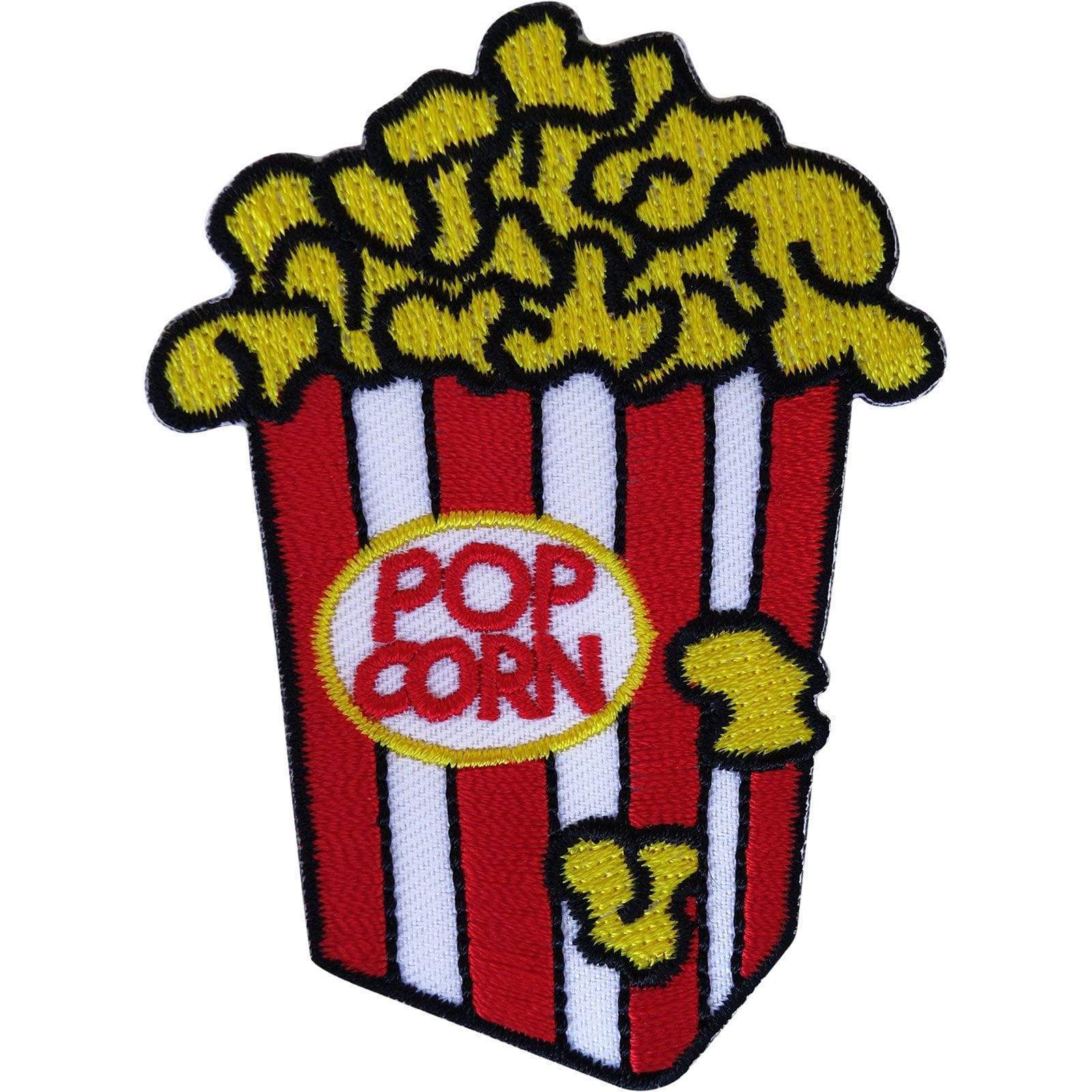 Popcorn Patch Iron On Sew On Clothes Bags Embroidered Badge Embroidery