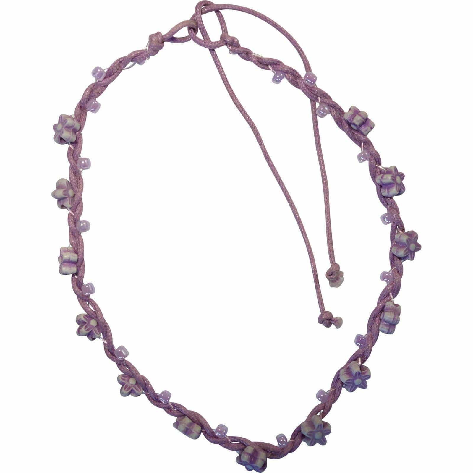 Purple Anklet Flower Beaded Ankle Bracelet Foot Chain Womens Girls Kid Jewellery