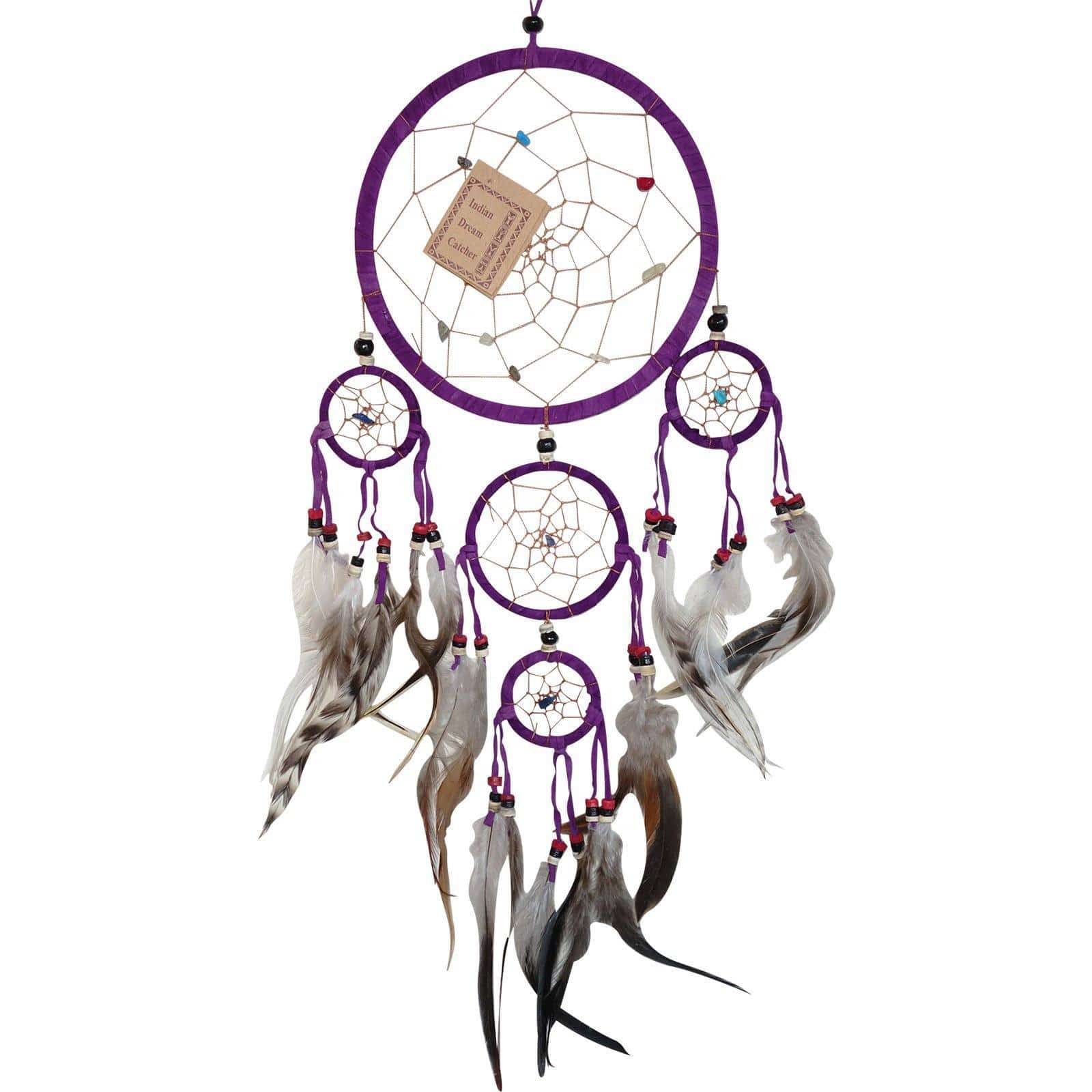 Purple Handmade Dreamcatcher Medium Childrens Kids Boys Girls Bedroom Decoration
