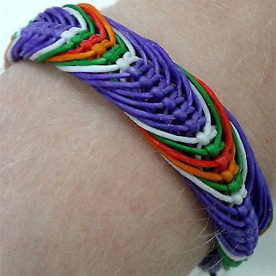 Purple Multicoloured Bracelet Wristband Bangle Mens Womens Boys Girls Jewellery