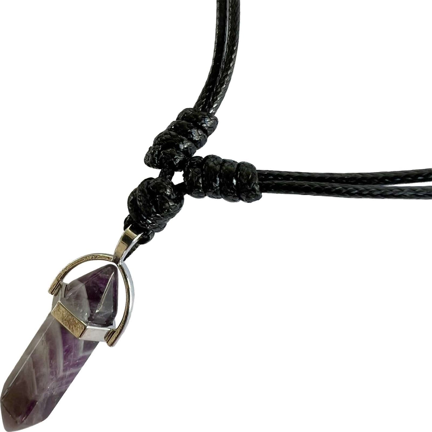 Quartz Amethyst Purple Crystal Necklace Pendant Womens Mens Girls Gem Jewellery