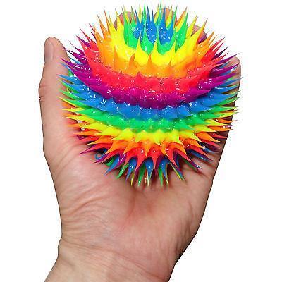 Rainbow Fluorescent Neon UV Rubber Silicone Bouncy Ball Indoor Toy Mini Football