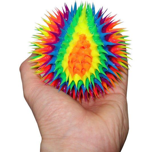 Rainbow Fluorescent Neon UV Rubber Silicone Bouncy Ball Office Toy Mini Football