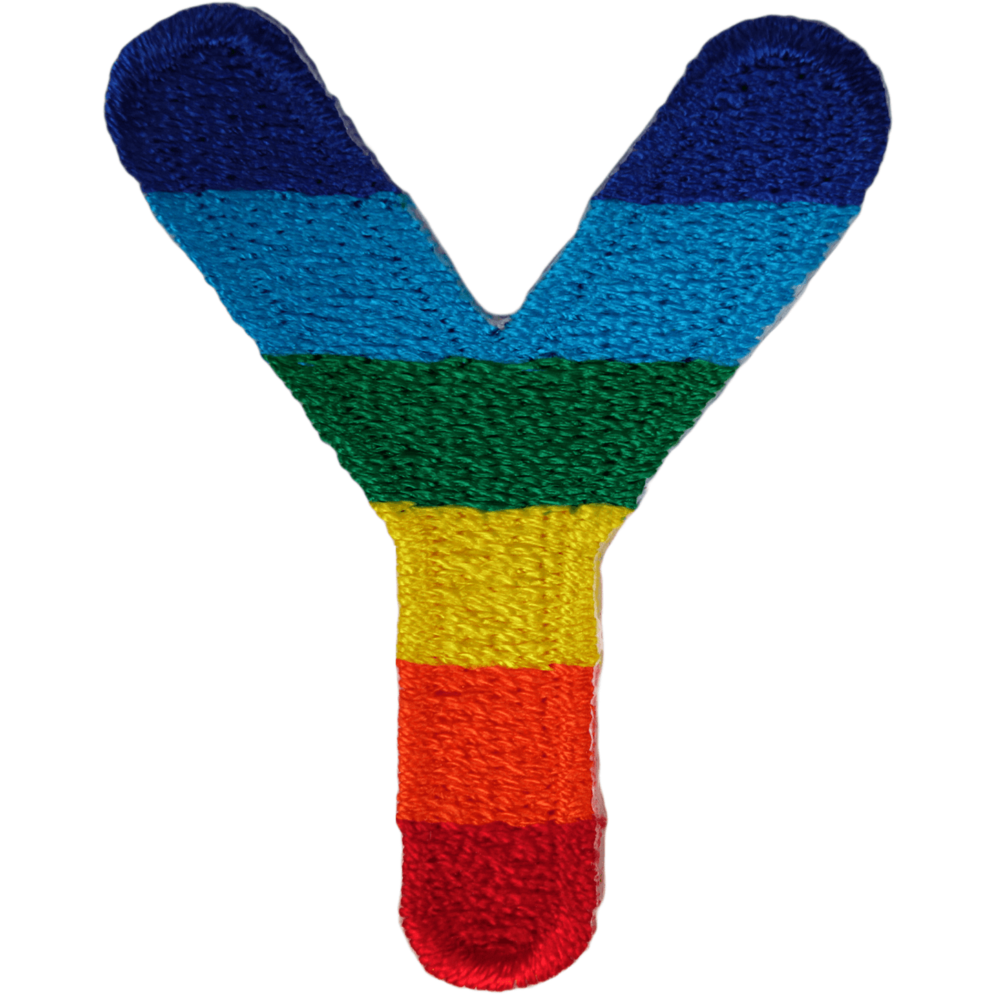 Letter Y Rainbow Letter Number Iron Sew On Patches Badges Name A-Z Letters Numbers Patch