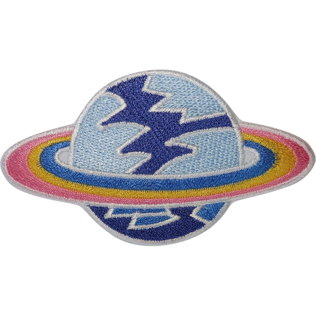 Rainbow Planet Patch Iron On Sew On NASA Space Star Embroidered Badge