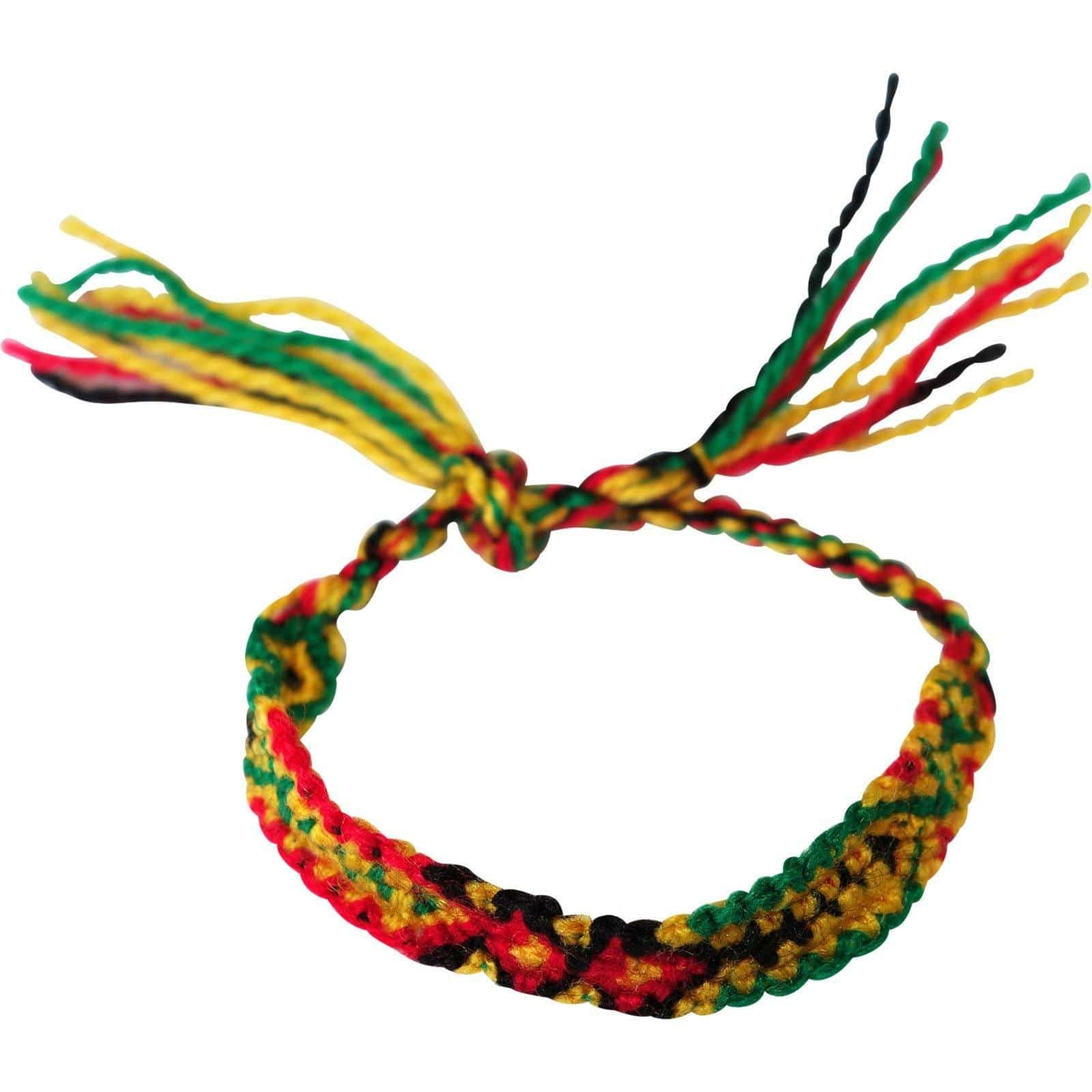 Rasta Bracelet Cotton Wristband Bangle Mens Womens Ladies Boys Girls Jewellery