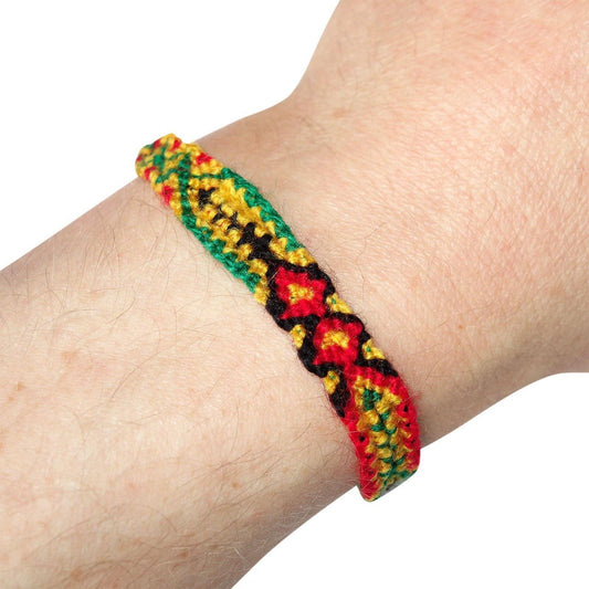 Rasta Bracelet Cotton Wristband Bangle Mens Womens Ladies Boys Girls Jewellery