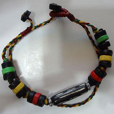 Rasta Handmade Cuff Fashion Braided Cool Bracelet Wristband Bangle Boys Kids Man