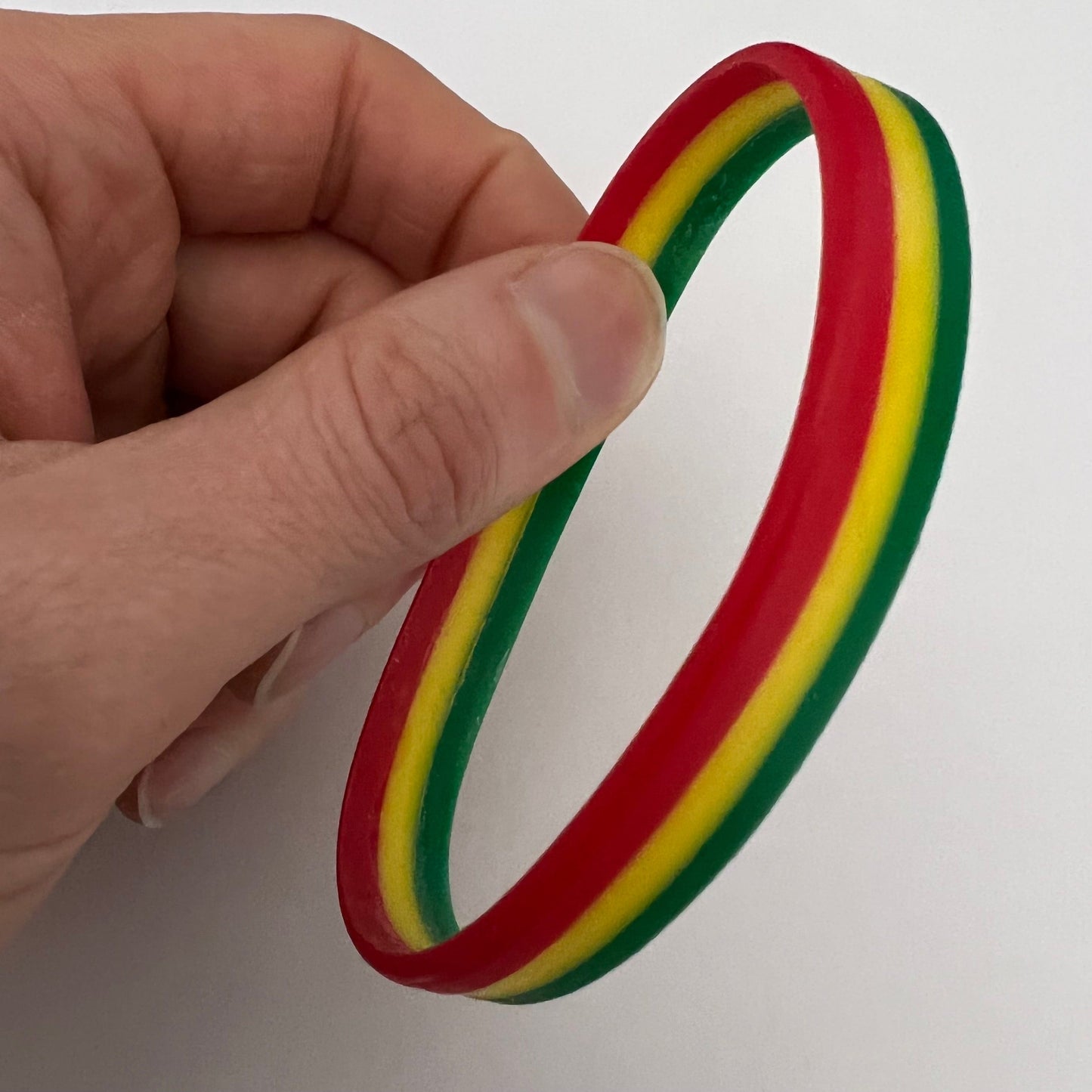 Rasta Rubber Silicone Wristband Bracelet Bangle Jamaica Reggae Hippie