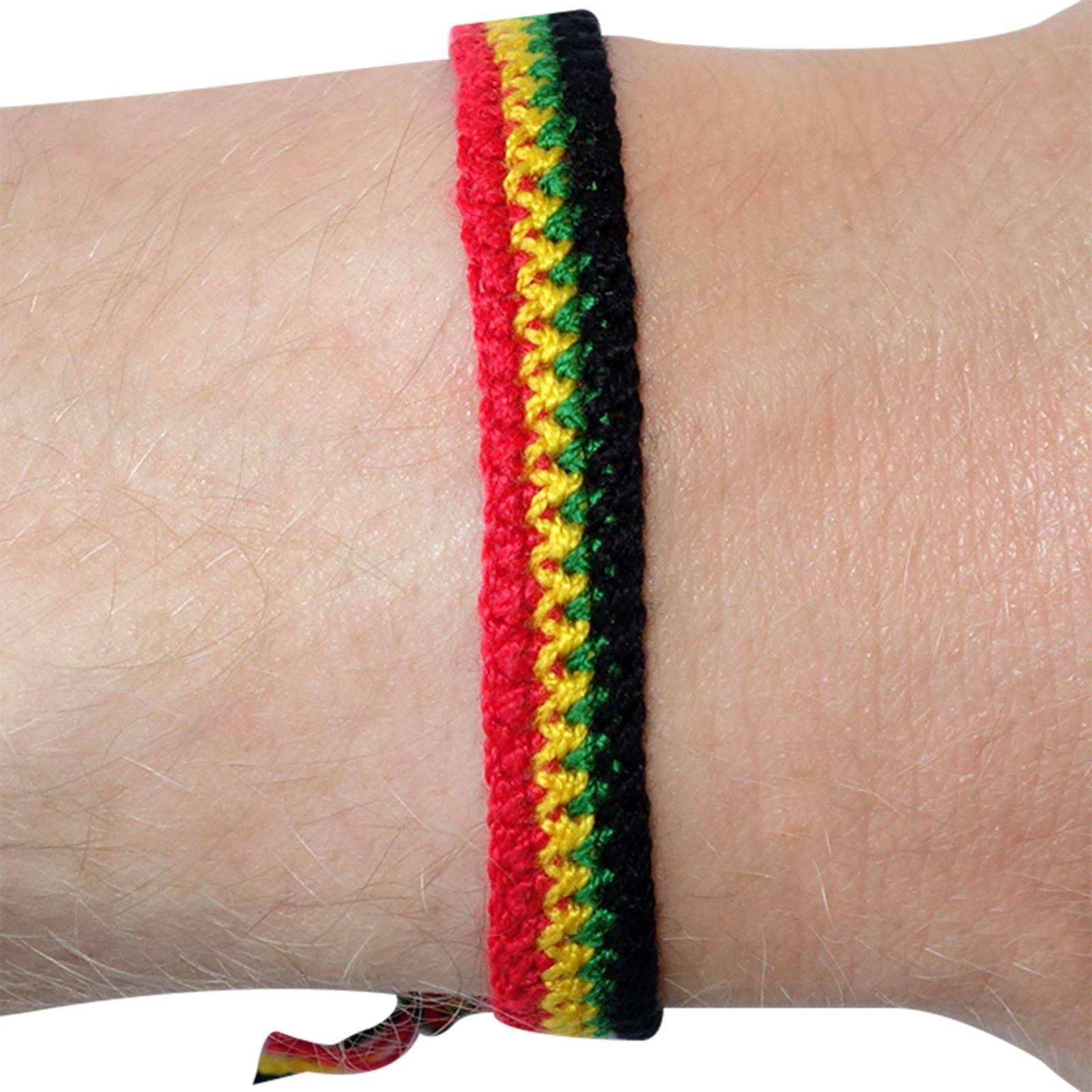 Rasta Wristband Reggae Bracelet Bangle Mens Womens Boys Girls Kids Childrens