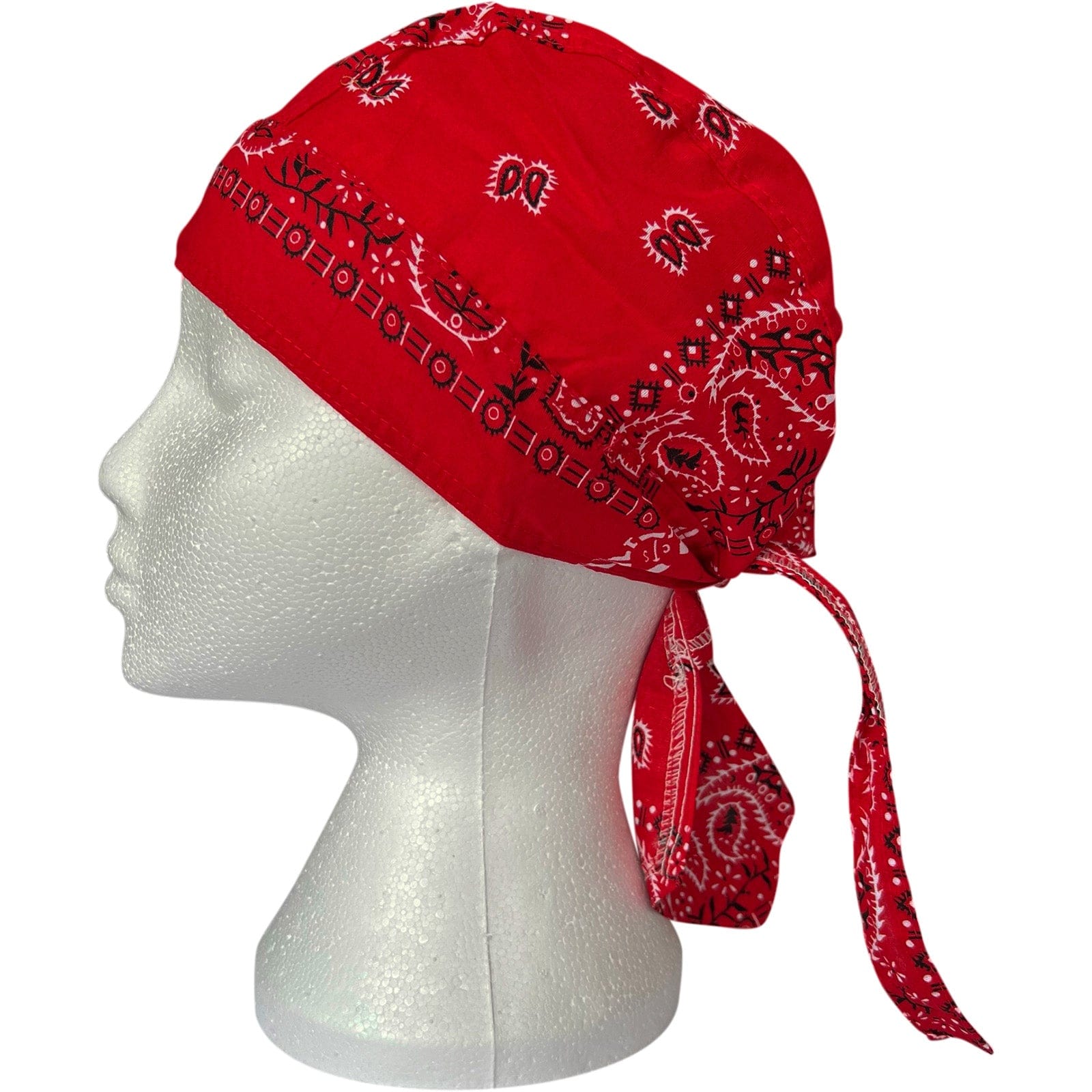 Red Bandana Zandana Hairband Headband Headscarf Durag Hair Head Band Sun Hat Cap