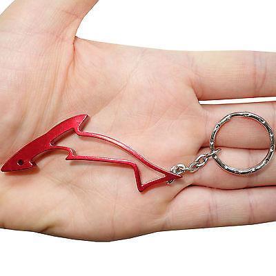 Red Shark Key Ring Chain Fob Bottle Opener Cool Keyring Keychain Party Bag Toy Red Shark Key Ring Chain Fob Bottle Opener Cool Keyring Keychain Party Bag Toy