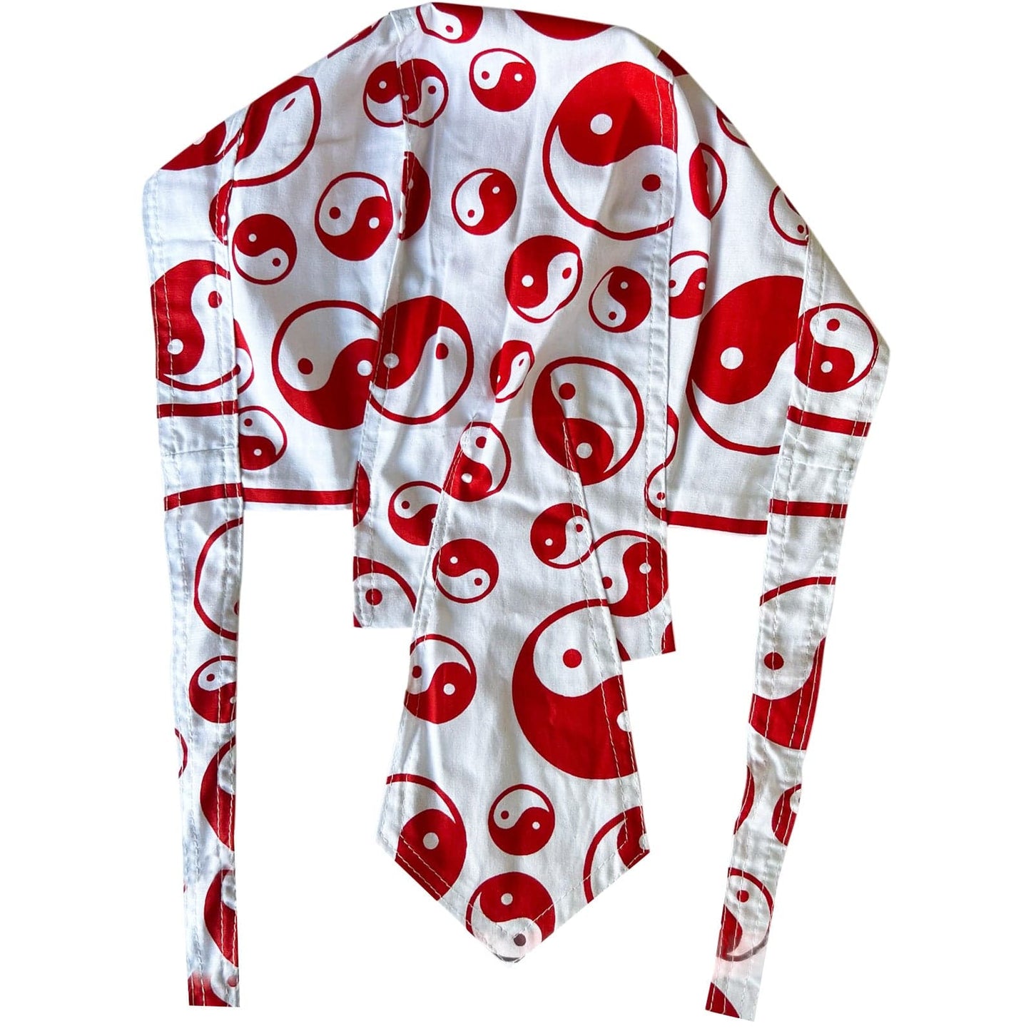 Red White Yin Yang Bandana Zandana Hairband Headband Headscarf Durag Sun Hat Cap