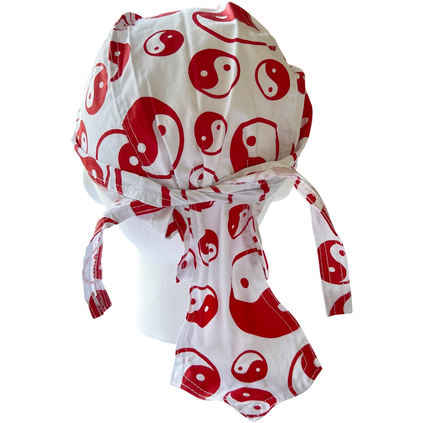 Red White Yin Yang Bandana Zandana Hairband Headband Headscarf Durag Sun Hat Cap