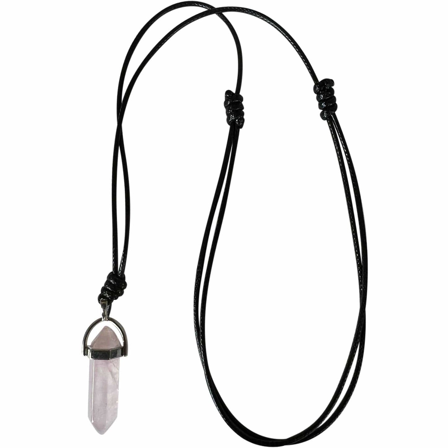 Rose Quartz Pink Crystal Necklace Pendant Womens Mens Girls Gemstone Jewellery