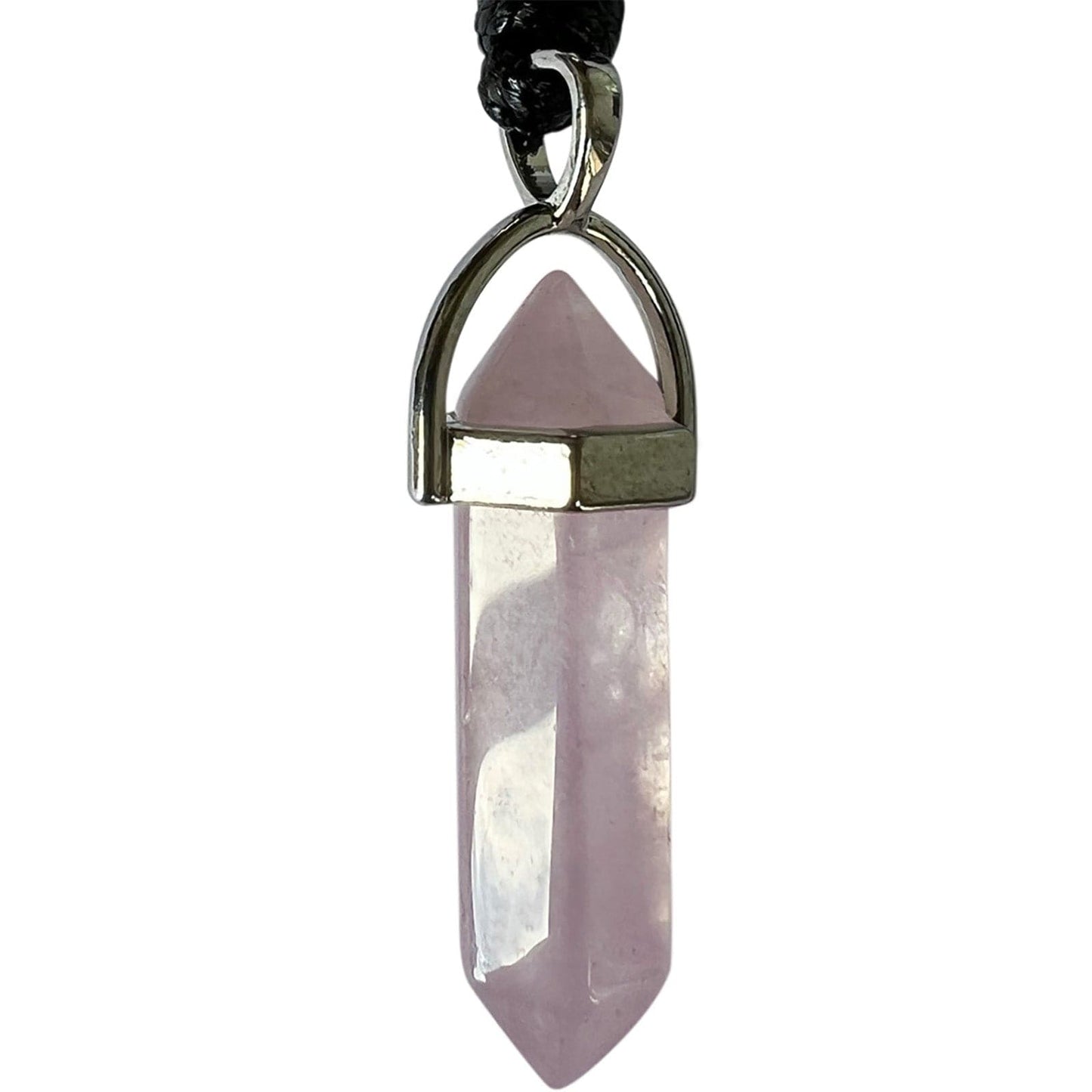 Rose Quartz Pink Crystal Necklace Pendant Womens Mens Girls Gemstone Jewellery