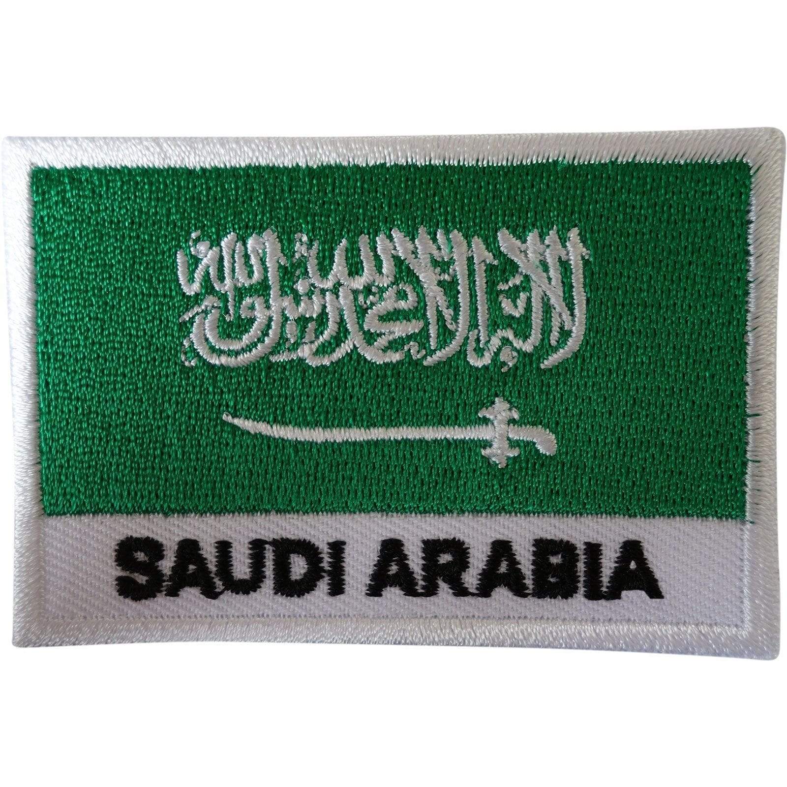 Saudi Arabia Flag Patch Iron Sew On Arabic Embroidered Badge Embroider