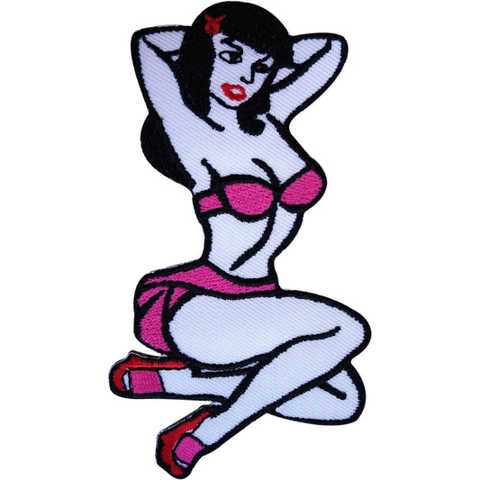 Sexy Women Lady Embroidered Patch Badge Iron / Sew On Clothes T Shirt Jeans Bags