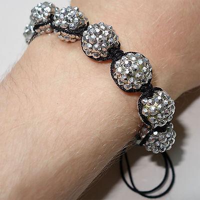 Shamballa Crystal Disco Ball Charm Bracelet Wristband Bangle Womens Ladies Girls