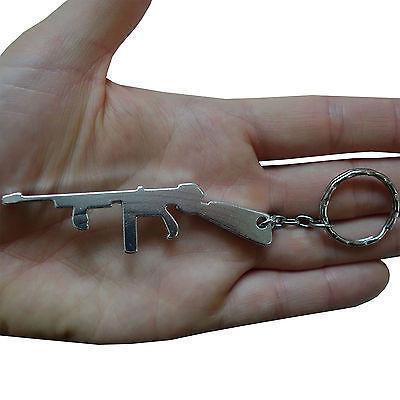Silver Machine Gun Key Ring Chain Fob Beer Bottle Opener Keyring Keychain Toy Silver Machine Gun Key Ring Chain Fob Beer Bottle Opener Keyring Keychain Toy