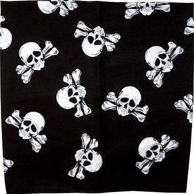 Skull and Crossbones Pirate Bandana Fancy Dress Biker Bandanna Hat Jolly Roger