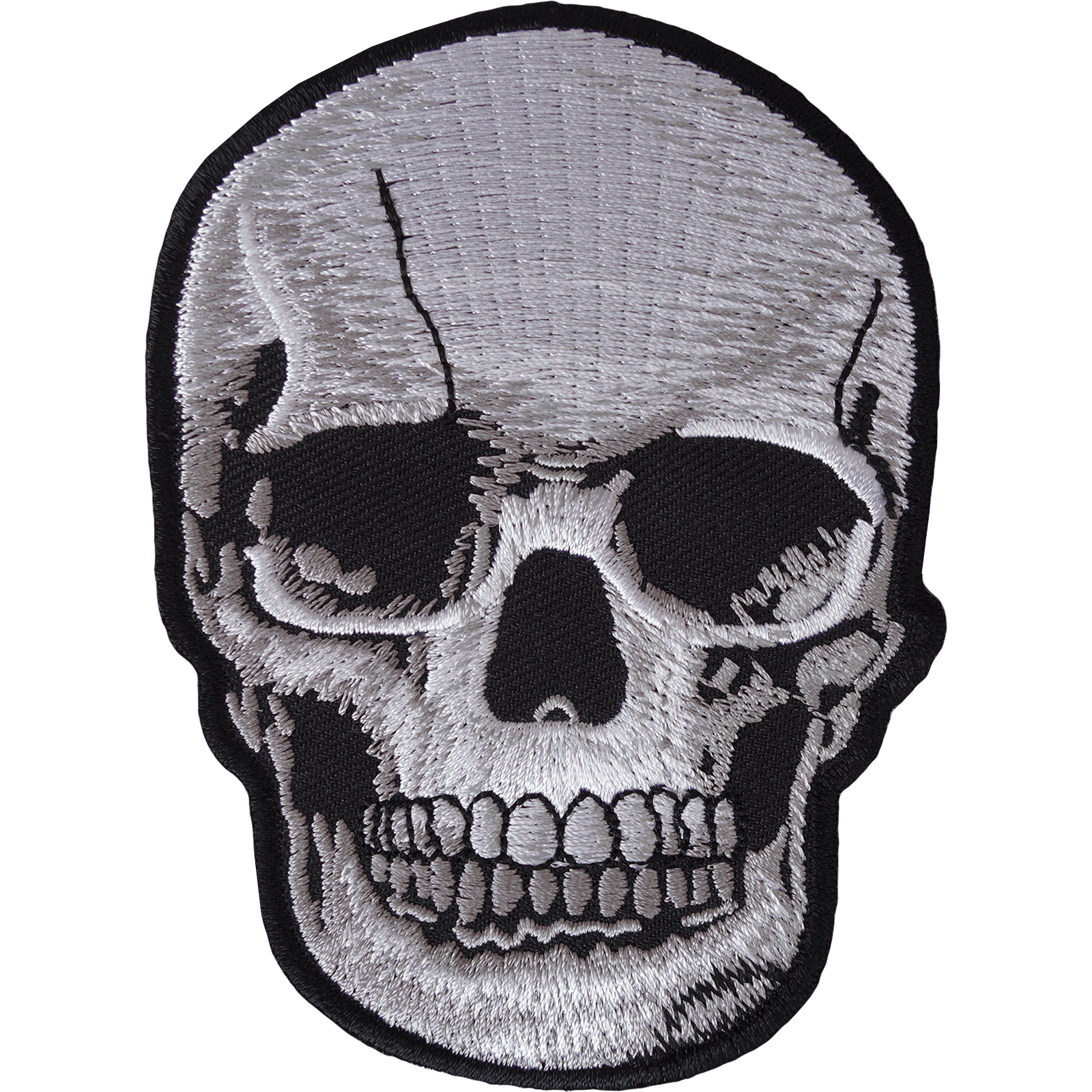 Skull Iron On Patch Sew On Mens Womens Boys Girls Kids Clothes Embroidered Badge