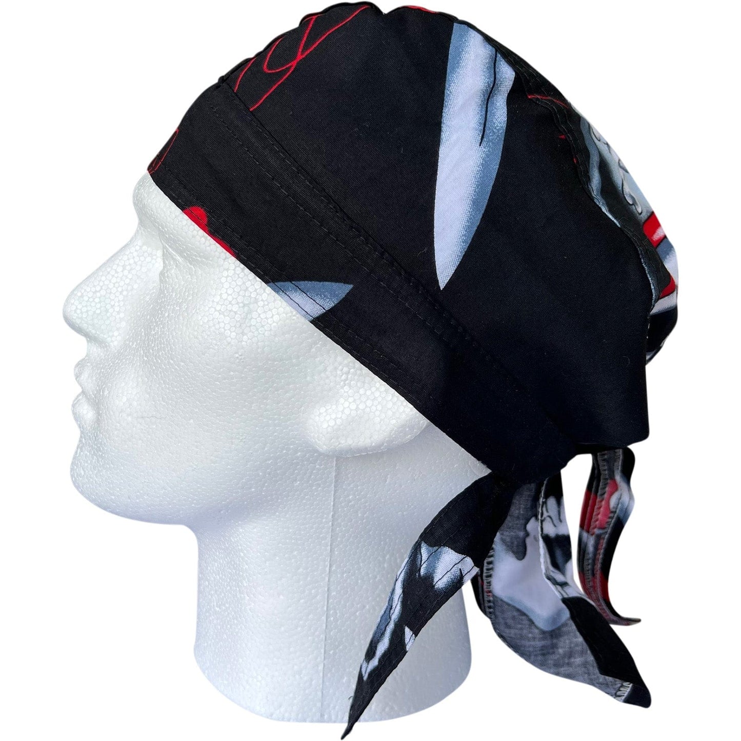 Skull Sword Black Zandana Bandana Motorbike Biker Sun Hat Cap Pirate Fancy Dress