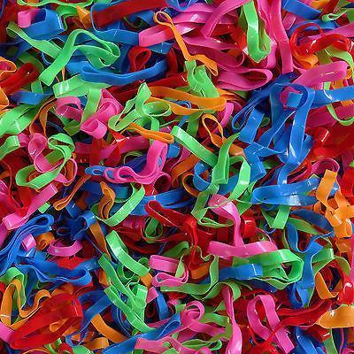 Small Bright Green Blue Pink Red Orange Hair Elastic Bands Girls Elastics Band